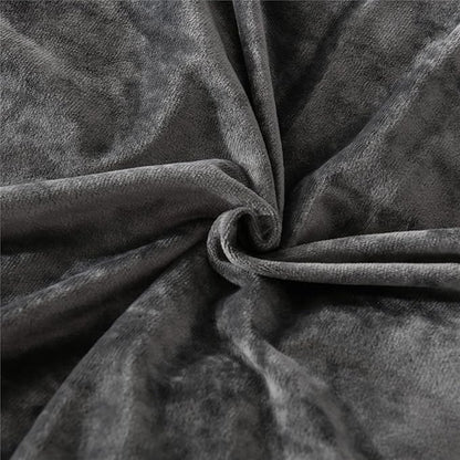 Sunshine Nicole Distressed Velvet Comforter Set, Distressed Velvet Face and Brushed Solid Microfiber Reverse, with Light Weight Soft Poly Fill, 5 Pieces Grey, King