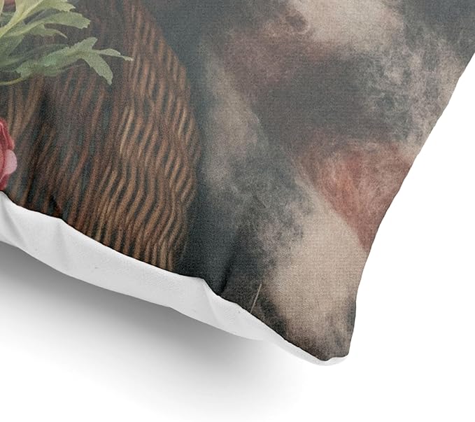 FrameStory Custom Personalized Pillow with Photos and Text, Fully Customizable with Your Pictures and Message, Home Decor Pillow with Case, Cover; 16" x 16", 1-Sided Printing, Printed in The USA