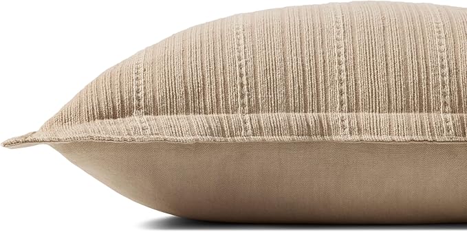 Loloi Chris Loves Julia Howie Collection PCJ0023 Natural 18'' x 18'' Cover w/Poly Pillow