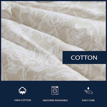 Nautica - Comforter Set, Soft Reversible Bedding with Matching Sham, Casual Bedding Set (Tortola Beige, Twin)