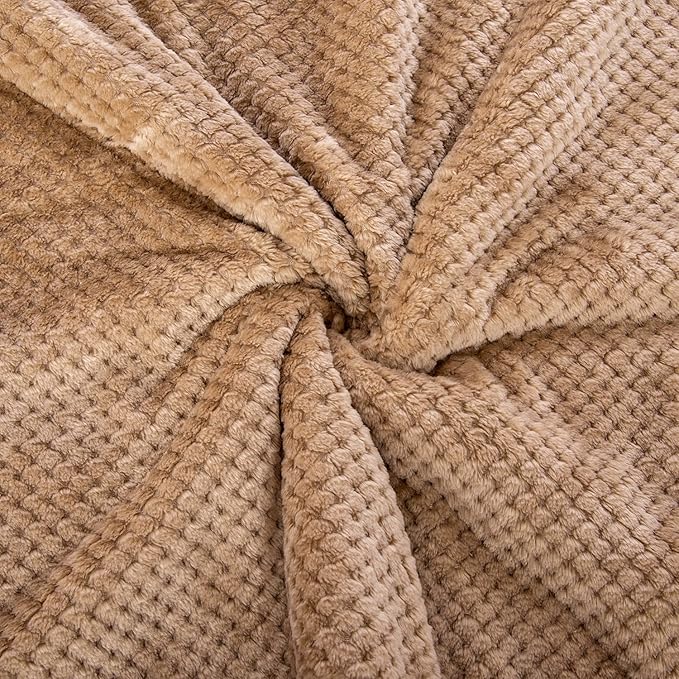 Fuzzy Blanket or Fluffy Blanket for Baby Girl or boy, Soft Warm Cozy Coral Fleece Toddler, Infant or Newborn Receiving Blanket for Crib, Stroller, Travel, Outdoor (40" x 48", DG-Mocha)
