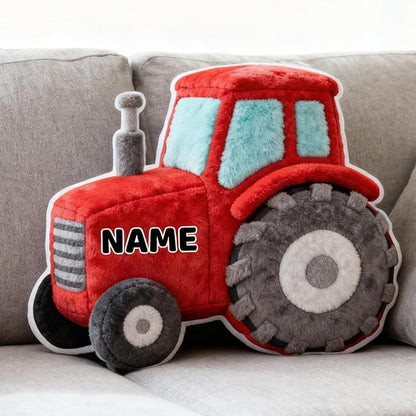 Custom Tractor Shaped Pillow Personalized Double-Sided Printed Cute Pillow Customized Christmas Party Commemorative Gift Sofa Decorative for Boys and Girls 8-32in