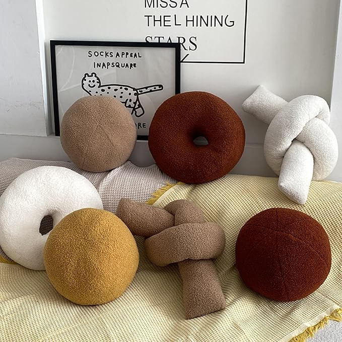 Yellow Ball Shaped Plush Pillow,Cute Soft Waist Rest Cushion,Home Decorative Throw Pillow Used to Add Comfort and Style to A Couch,Sofa,Or Living Room.