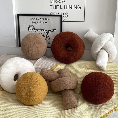 Yellow Ball Shaped Plush Pillow,Cute Soft Waist Rest Cushion,Home Decorative Throw Pillow Used to Add Comfort and Style to A Couch,Sofa,Or Living Room.