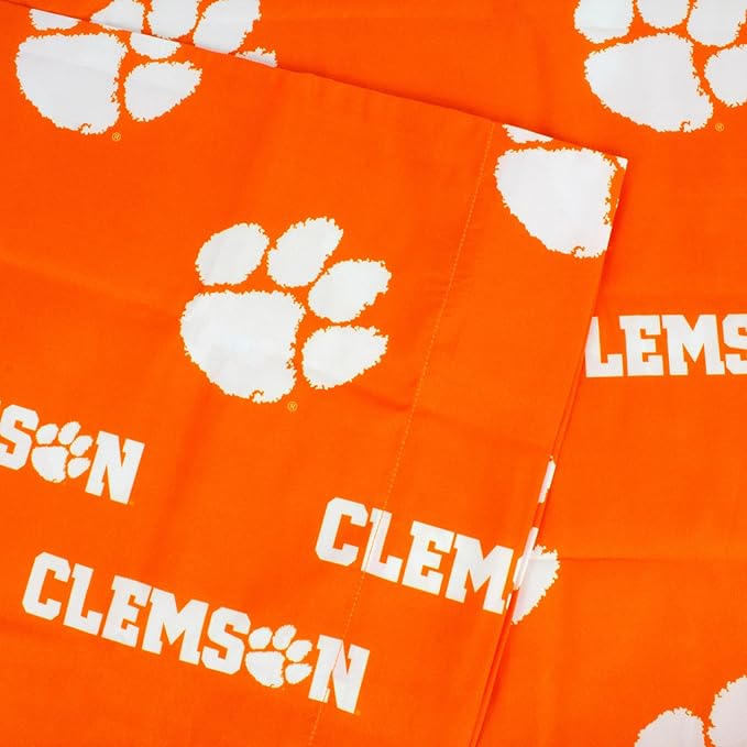 College Covers Everything Comfy Clemson Tigers Pillowcase, Body Pillow, 20" x 60", Includes 1 Pillowcase