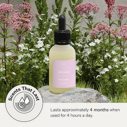 Apotheke Scent Tower Aromatherapy Diffuser Fragrance Refill, Hinoki Lavender (120 ml) - Long-Lasting Perfume-Grade Essential Oil for Clean & Fresh Home, Office, Hotel & Large Rooms