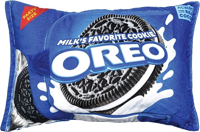 iscream Oreo Package 18" x 12" Pillow Set with Mini Oreo Cookie Pillows
