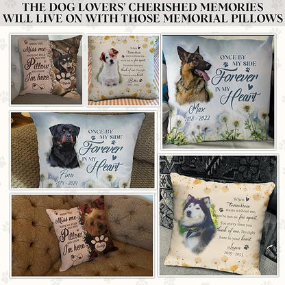 Personalized Pet Memorial Pillow with Photo, Dog Memorial Gifts for Loss of Dog, Memory Dog Loss Gift, Dog Passing Away Gifts Personalized, Pet Memorial Gifts for Dogs, Pet Keepsake Memorial