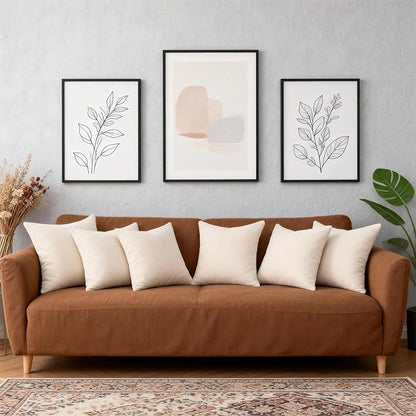Decorative Couch Pillow Covers SofaThrow pillows with inserts included Bohemian-Style Country Cushion Cover Suitable for Beds, Sofas, Living Rooms, and Home Decor 2pack 18X18 inch.(Off White)