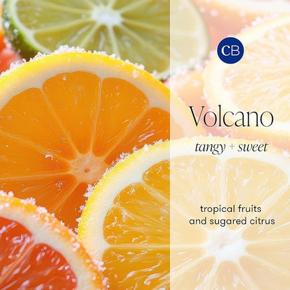 Capri Blue Volcano Scented Candles - Luxury Glass Jar Candles for Home Scented with Tropical Fruit & Sugared Citrus - Soy Wax Blend - Capri Blue Volcano - White Color (19 oz)
