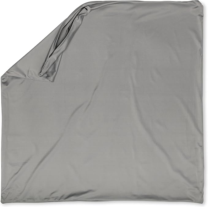 PILLOWY 22"x22" Throw Pillowcases (Cover Only) - 85/15 Nylon, Spandex - Luxurious, Silky, Stretchy & Soft - 1Pcs Solid Color - A Perfect Choice for Couch Chairs Sofa Bed Adult/Kids Bedroom, Dark Grey