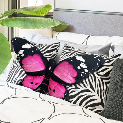 Butterfly Decorations Pillow Decorative Throw-Pillow Stuffed Animal Plush Gifts for Women Decor for Room Home Garden 24.4" x 16.5"