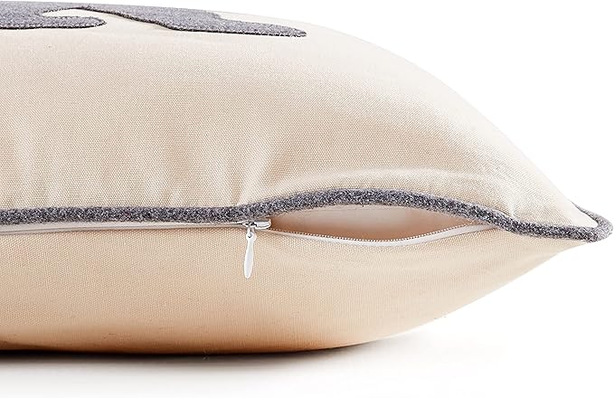 Eddie Bauer Home Throw Pillow with Zipper Closure, Perfect Luxurious Bedding Set for Bed or Sofa, 16" x 20", Bear Twill Grey