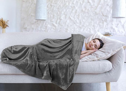 Utopia Bedding Grey 300GSM Fleece Blanket (King Size - 90x102 Inch) Luxury Soft Bed Blanket (Bulk Pack of 9)