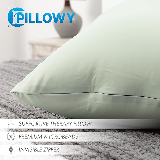 PILLOWY 22"x22" Throw Pillowcases (Cover Only) - 85/15 Nylon, Spandex - Luxurious, Silky, Stretchy & Soft - 1Pcs Solid Color - A Perfect Choice for Couch Chairs Sofa Bed Adult/Kids Bedroom, Cadet Grey