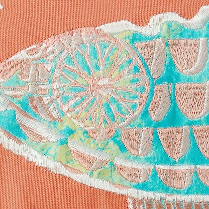 Tommy Bahama Throw Pillow Soft Cotton with Zipper Closure, Tropical Design, Ideal for Bed or Couch, 20" x 20", Multi Orange