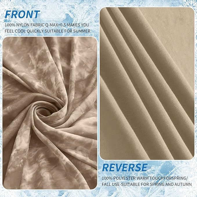 Guohaoi Cooling Throw Blanket for Hot Sleepers,Decortive Tie Dye,Arc-Chill Q-Max >0.5Cool Fiber,100% Oeko-Tex Certified,Lightweight Summer Cool Blanket for Ultra Cold Breathable,Keep Cool,60''x90''