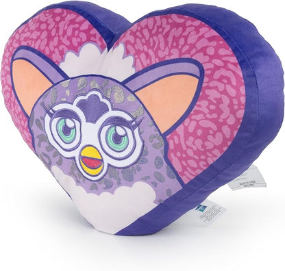 Jay Franco Furby Shaped Decorative Pillow – 17 Inch Kids Ultra-Soft Stuffed Plushie & Cozy Throw Pillow, Official Licensed Product, Purple