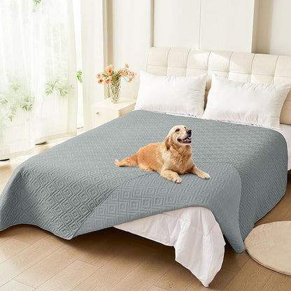 hyha Waterproof Dog Blanket, Soft Dog Bed Cover Pet Blankets, Waterproof Sofa Couch Cover for Dogs Washable, Reversible Pet Couch Covers for Sofa Furniture (52x82 Inch, Grey/Grey)