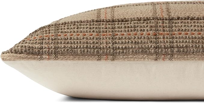 Loloi Angela Rose x Calista Collection PAR0018 Tan/Terracotta 16'' x 26'' Cover Only Pillow