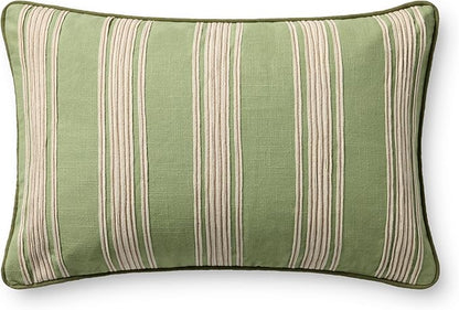 Loloi Chris Loves Julia Verona Collection PCJ0033 Green 13'' x 21'' Cover w/Down Pillow