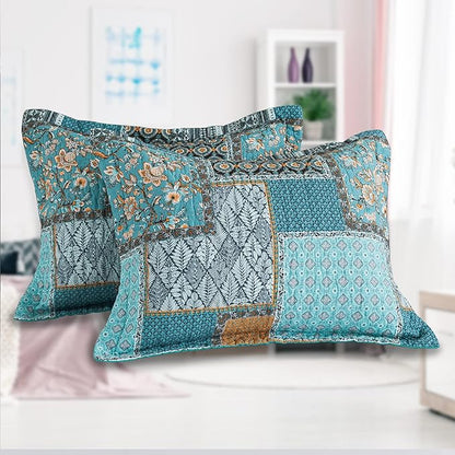BEDIFANY 3 Pieces Cotton King Size Quilt Sets, King Bedspread Lightweight Quilted Reversible Coverlets Farmhouse Quilt Bedding Sets Boho King Quilt Set for Bed Decorations for All Seasons