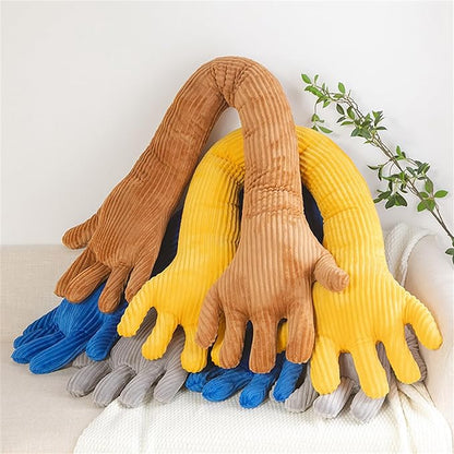 Cute Palm Pillow Simulation Palm Plush Pillow Soft Sofa Bed Pillow Funny Bedroom Decoration Office Chair Cushion (31.4in, Yellow)