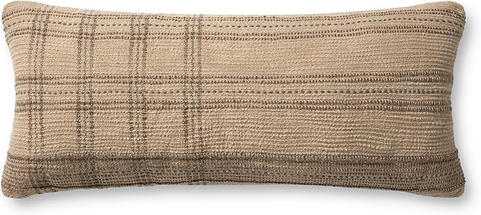 Loloi Angela Rose x Calista Collection PAR0018 Tan/Slate 13'' x 35'' Cover Only Pillow