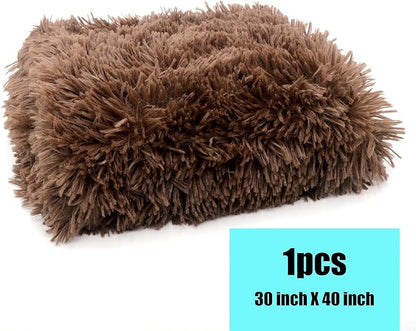 Pet Dog Bed Blankets, Fluffy Fleece Dog Throw Blankets Sleep Mat,Soft Puppy Blankets Cat Kitten, S M L XL,Fuzzy Reversible Sherpa Blanket for Bed, Couch, Sofa, Travel,Washable & Lightweight