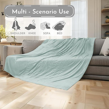 Electric Heated Blanket 84"x90" Queen Size Microplush Cover Blanket, 4 Heat Settings & 10 Hours Auto Off, Cozy & Warm for All Night, Machine Washable, Light Green
