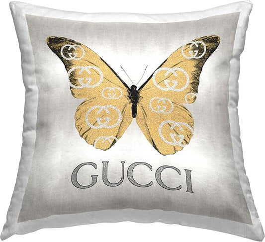 Stupell Industries Glam Fashion Butterfly Design by Madeline Blake Throw Pillow