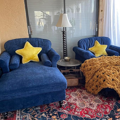 Star Pillow - Decorative Pillows Cozy Room Décor Throw Pillow Accent Floor Cushion Yellow