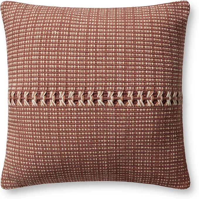 Loloi Chris Loves Julia Harvey Collection PCJ0018 Rust/Multi 18'' x 18'' Cover Only Pillow