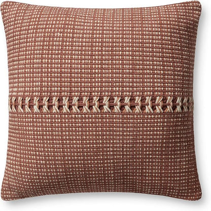 Loloi Chris Loves Julia Harvey Collection PCJ0018 Rust/Multi 18'' x 18'' Cover Only Pillow
