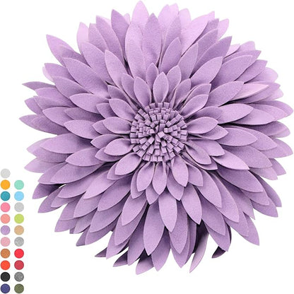 Contempo Lifestyles Flower Pillow - 3D Sunflower Decor Throw Pillow, 14.5 x 13 inch Round - Home Decor for Couch, Bed & Living Room, Gifts for Her