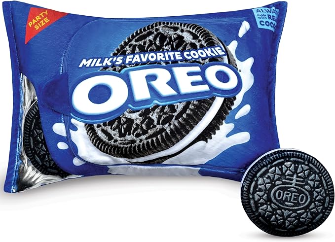 iscream Oreo Package 18" x 12" Pillow Set with Mini Oreo Cookie Pillows