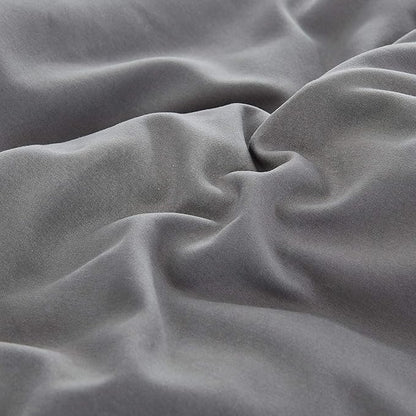 Cottonight Grey Comforter Set King Men Dark Gray Bedding Comforter Set King Size Solid 3Pcs Bed Set Modern Cozy Breathable Gray Bedding Comforter Sets for Women Men