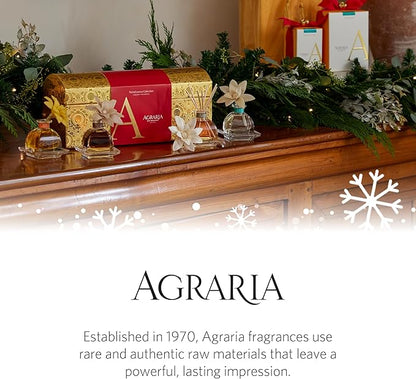 AGRARIA AirEssence Flower and Reed Diffuser Set, Handmade Sola Flower Botanical Home Fragrance Set, Scented Oil Reed Diffuser Gift for All Occasions