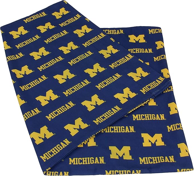 College Covers Everything Comfy Michigan Wolverines Pillowcase Pair, King, 20" x 40", Includes 2 King Pillowcases