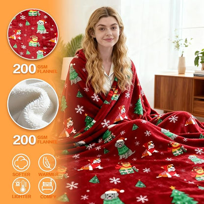 Electric Blanket Heated Twin, Soft Flannel 62"x84" Plaid Heating Blanket with 8 Hours Auto Off 10 Fast Heating Levels Machine Washable Sherpa Heated Blanket with Overheating Protection