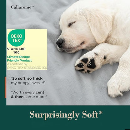 Waterproof Dog Blanket - Multipurpose Lekproof Blanket for Pets or Adults - Furniture Protector for Bed, Couch, Water Proof & Stain Resistant Easy to Clean Throw Blanket, Reversible Grey 50"x60"