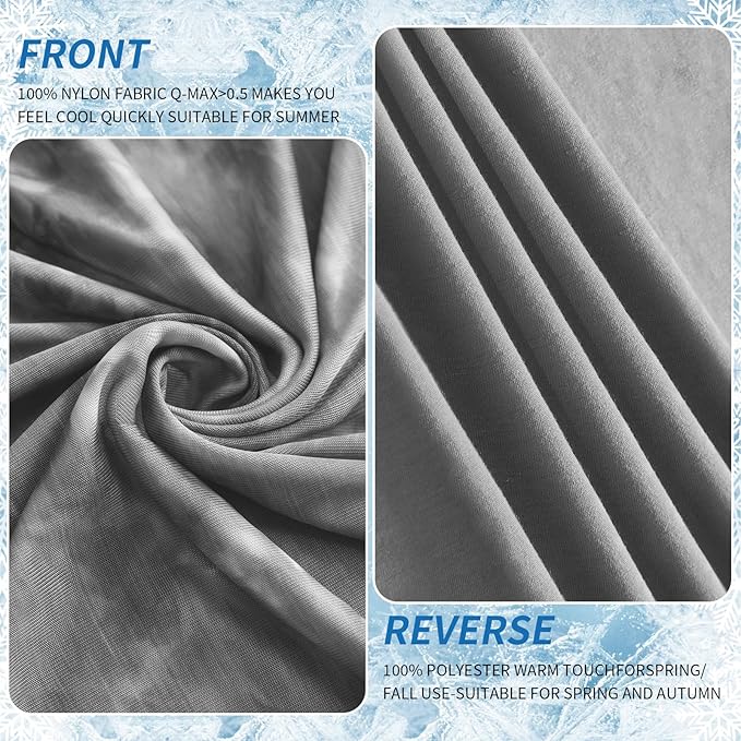 Guohaoi Cooling Blanket (90"x90"Queen Size) for Hot Sleepers and Night Sweats,Decortive Tie Dye,Arc-Chill Q-Max >0.5Cool Fiber,Ultra Cold Breathable,Comfortable,Keep Cool,All-Season