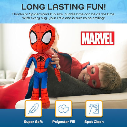 Jay Franco Marvel Spidey and His Amazing Friends Spiderman Pillow Buddy - Super Soft Polyester Microfiber, 17 inches (Official Marvel Product)