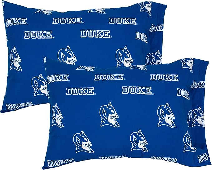 College Covers Everything Comfy Duke Blue Devils Pillowcase Pair, Standard, 20" x 30", Includes 2 Pillowcases