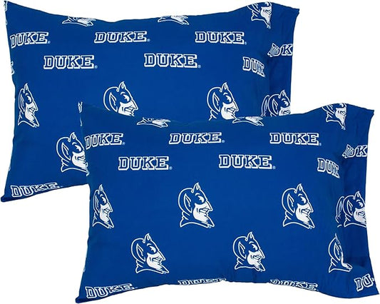 College Covers Everything Comfy Duke Blue Devils Pillowcase Pair, Standard, 20" x 30", Includes 2 Pillowcases