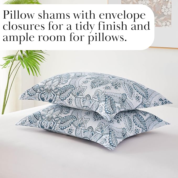 Southshore Fine Living, Inc. Enchantment Collection - Oversized Comforter Twin Bedding Set Down Alternative All-Season, Reversible Bedspread 2-Piece with Matching sham, XL/Twin Comforter Set, Blue