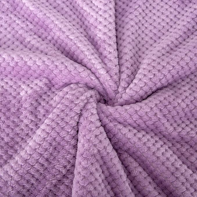 Fuzzy Pet Blanket, Warm and Soft Plush Fleece for Dog or Cat Bed, Couch, Sofa, Travel, Outdoor, Camping (32" x 40", DW-Lavender)