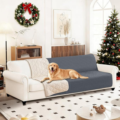 Waterproof Couch Covers for Pets, Waterproof Dog Bed Cover, Anti-Slip Soft Dog Blankets, Couch Cover for Dogs Washable, Pet Blanket for Puppy Large Dogs Cat (82x120 Inch, Dark Grey)
