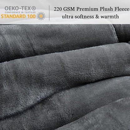 Faux Fur Comforter Set, Ultra Soft Warm Plush Velvet Comforter, Fluffy Fuzzy Fleece Bedding Comforter Sets for Fall Winter, No Shedding, 3PC, Queen Size, Dark Grey