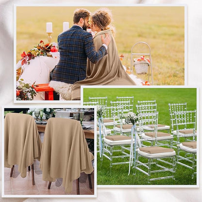 Kinlop Fleece Blanket Bulk 60 x 50 Inch Soft Lightweight Fleece Cozy Blanket Warm Throw Plush Pet Throw for Bed Couch Sofa Home Office Wedding Gifts Travel Camping(Khaki)